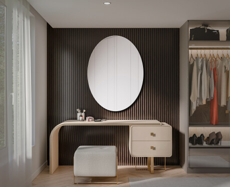 Oval vertical wall hanging mirror L207 #2