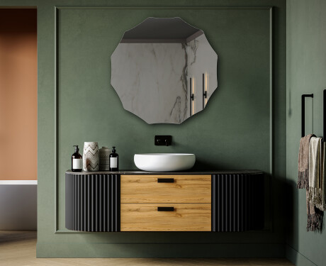 Round wall hanging mirror L220