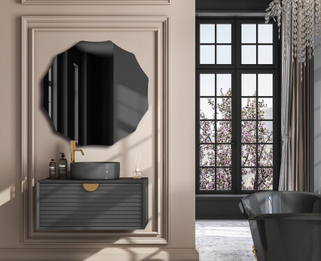 Round wall hanging mirror L220 #4