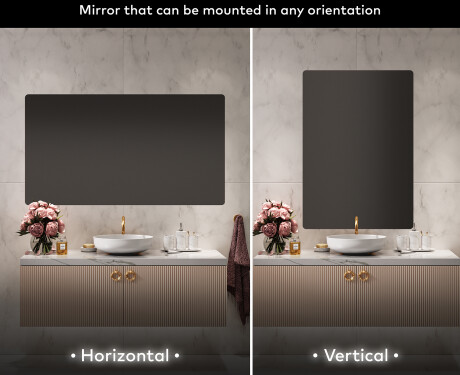 Hanging framed rounded mirror L199 #2