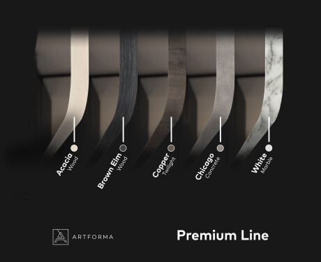 Hanging framed rounded mirror L199 #4