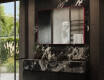 Hanging framed rounded mirror L201