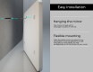 Hanging framed rounded mirror L201 #5