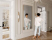Hanging framed rounded mirror L201 #6