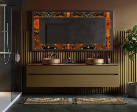 Backlit Decorative Mirror - Mosaic Dreams #8