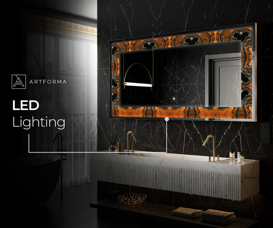 Mirror backlighting outlet