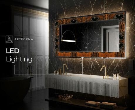 Backlit Decorative Mirror - Mosaic Dreams #9