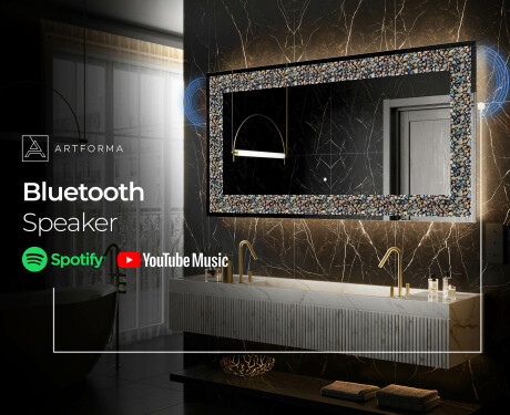 Backlit Decorative Mirror - Natural Stones #7