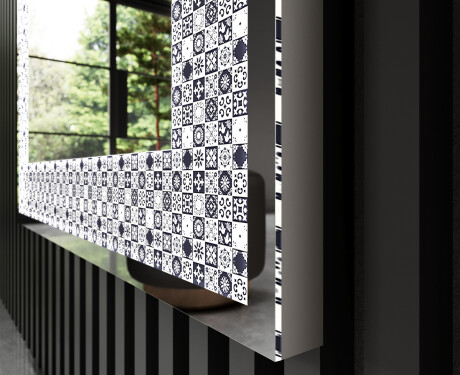 Backlit Decorative Mirror - Geometric Symphony #3