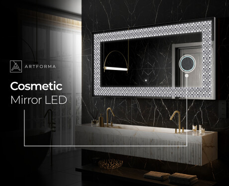 Backlit Decorative Mirror - Geometric Symphony #10