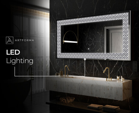 Backlit Decorative Mirror - Geometric Symphony #11