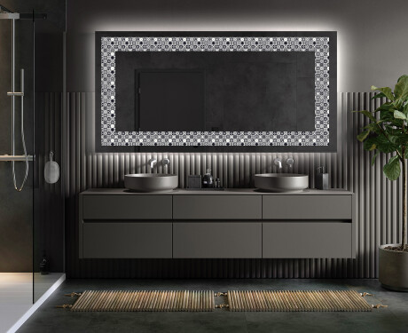 Backlit Decorative Mirror - Geometric Symphony #4