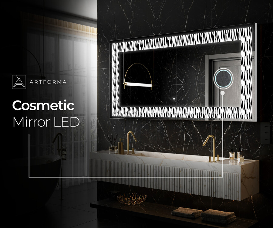 Artforma Backlit Decorative Mirror Vintage Vibes