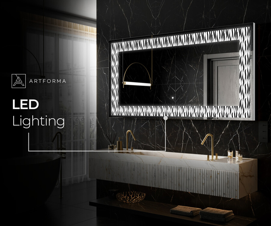 Artforma Backlit Decorative Mirror Vintage Vibes