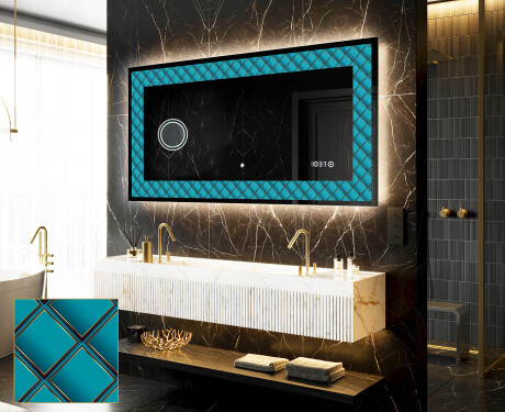 Backlit Decorative Mirror - Blue Harmonies