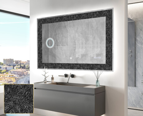 Backlit Decorative Mirror - Dark Elegance