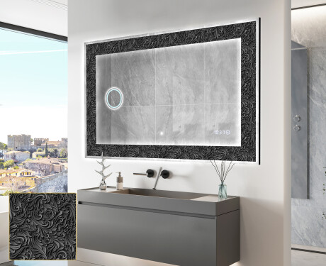 Backlit Decorative Mirror - Dark Elegance