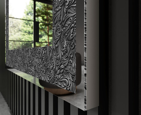 Backlit Decorative Mirror - Dark Elegance #3