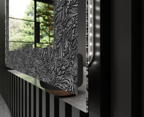 Backlit Decorative Mirror - Dark Elegance #3