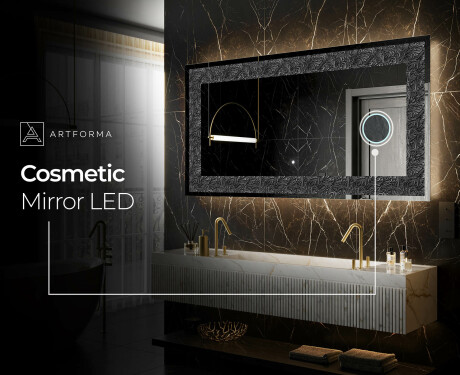 Backlit Decorative Mirror - Dark Elegance #9