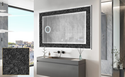 Backlit Decorative Mirror - Dark Elegance