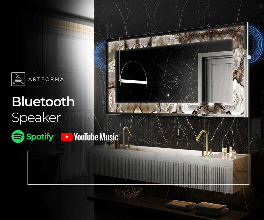 Backlit bluetooth mirror hot sale