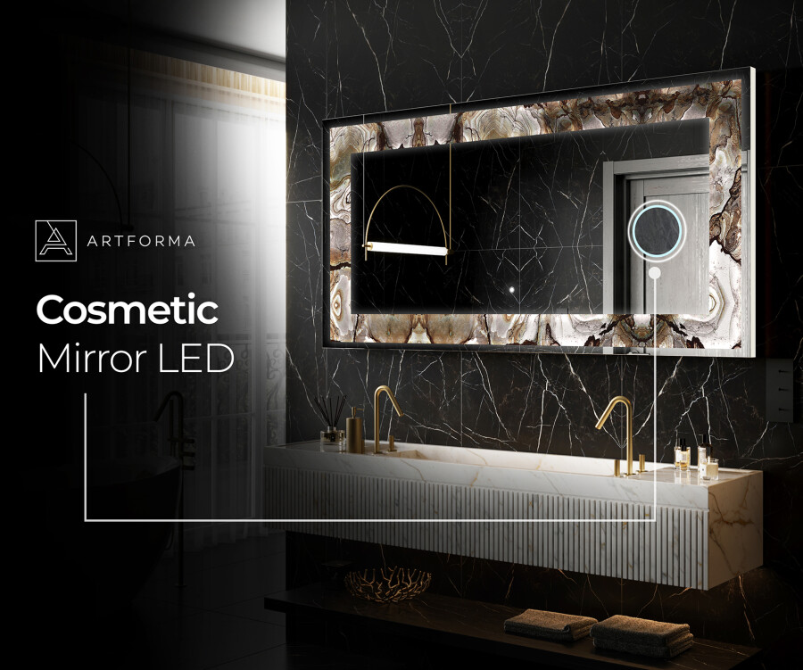 Designer mirror with lights sales