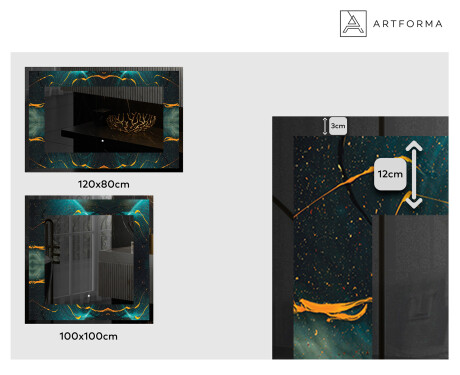 Backlit Decorative Mirror - Spiraling vortex #2