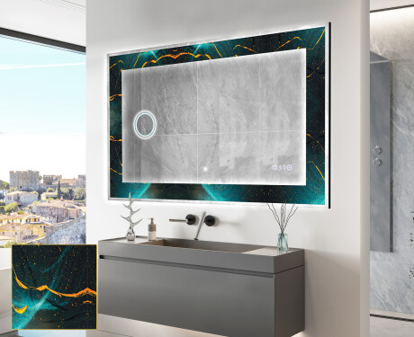 Backlit Decorative Mirror - Spiraling vortex