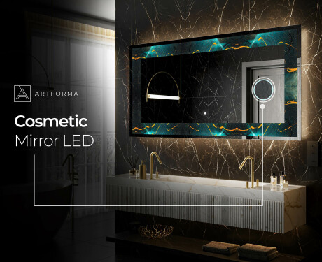 Backlit Decorative Mirror - Spiraling vortex #9