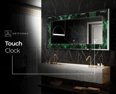 Backlit Decorative Mirror - Malachite Magic #9