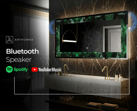 Backlit Decorative Mirror - Malachite Magic #7