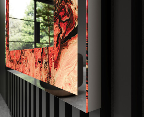 Backlit Decorative Mirror - Fiery Reflections #3
