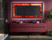 Backlit Decorative Mirror - Fiery Reflections #5