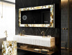 Backlit Decorative Mirror - Golden Streaks