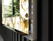 Backlit Decorative Mirror - Golden Streaks #3