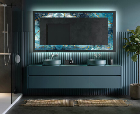 Backlit Decorative Mirror - Sapphire Reflections #4