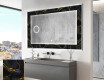 Backlit Decorative Mirror - Golden Veins