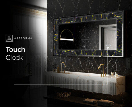 Backlit Decorative Mirror - Golden Veins #9