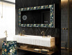 Backlit Decorative Mirror - Cascading Flowers