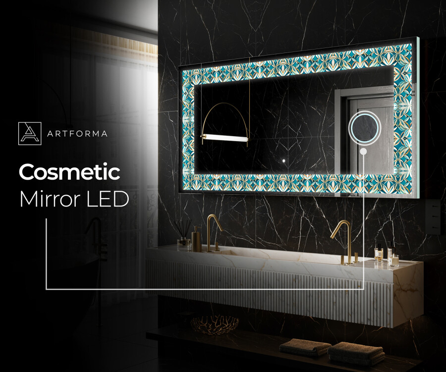 Designer mirror with lights discount