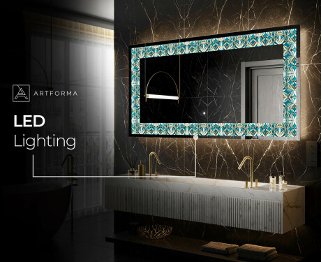 Backlit Decorative Mirror - Floral Elevations #7