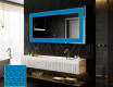 Backlit Decorative Mirror - Symmetrical Diamonds