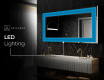 Backlit Decorative Mirror - Symmetrical Diamonds #9