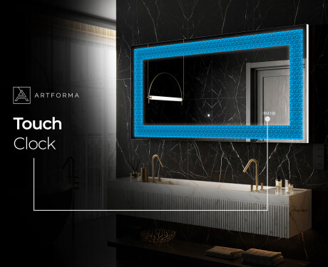 Backlit Decorative Mirror - Symmetrical Diamonds #10