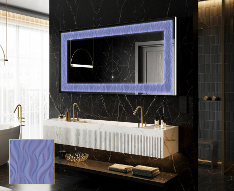 Backlit Decorative Mirror - Colorful Ruffles