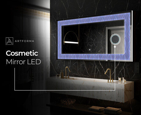 Backlit Decorative Mirror - Colorful Ruffles #8