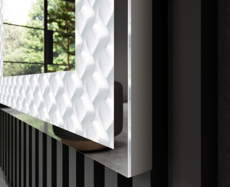 Backlit Decorative Mirror - Inspiring Lines #3