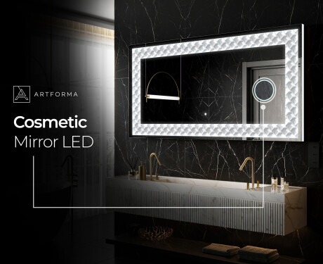 Backlit Decorative Mirror - Inspiring Lines #8