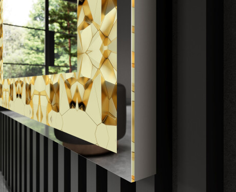 Backlit Decorative Mirror - Glow Geometry #3